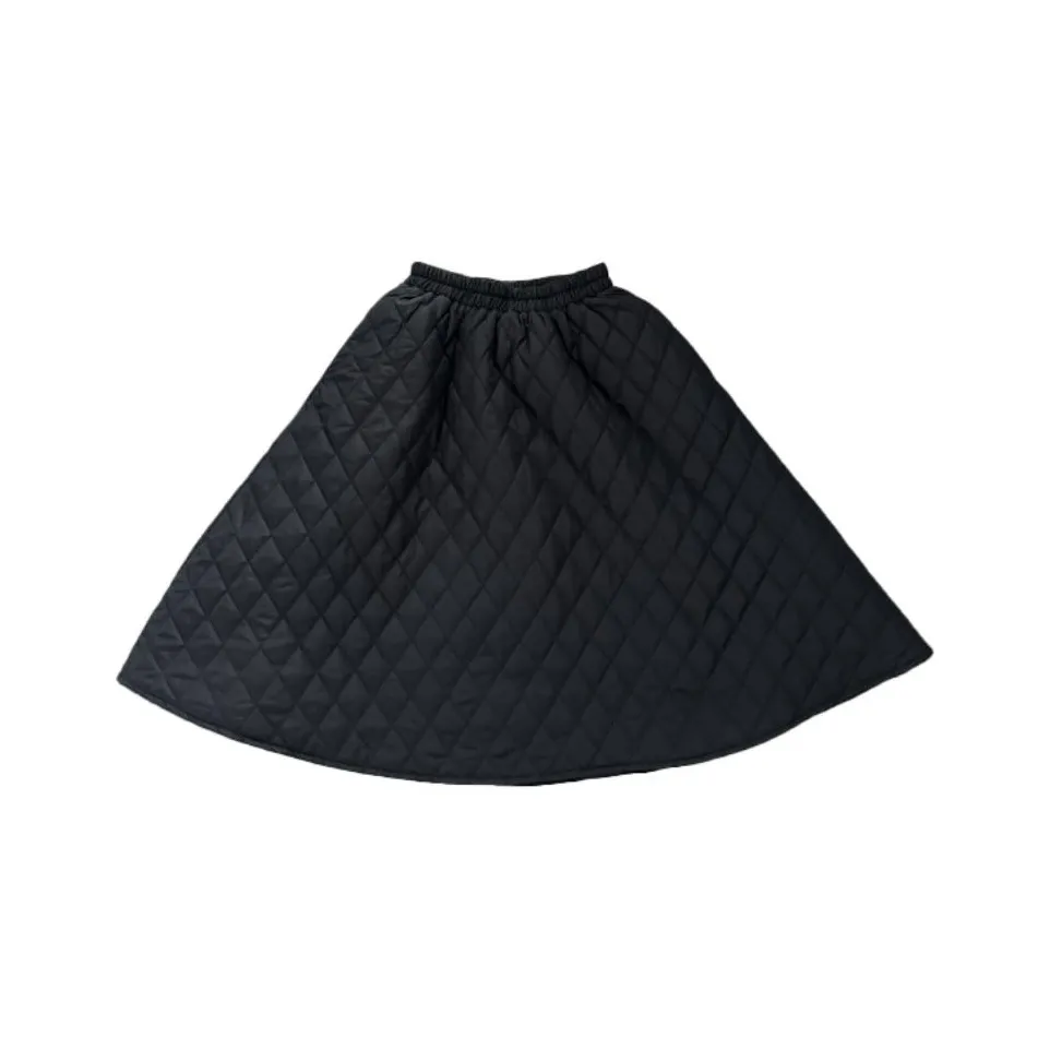 NANING9 Повседневная длинная юбка женская черная