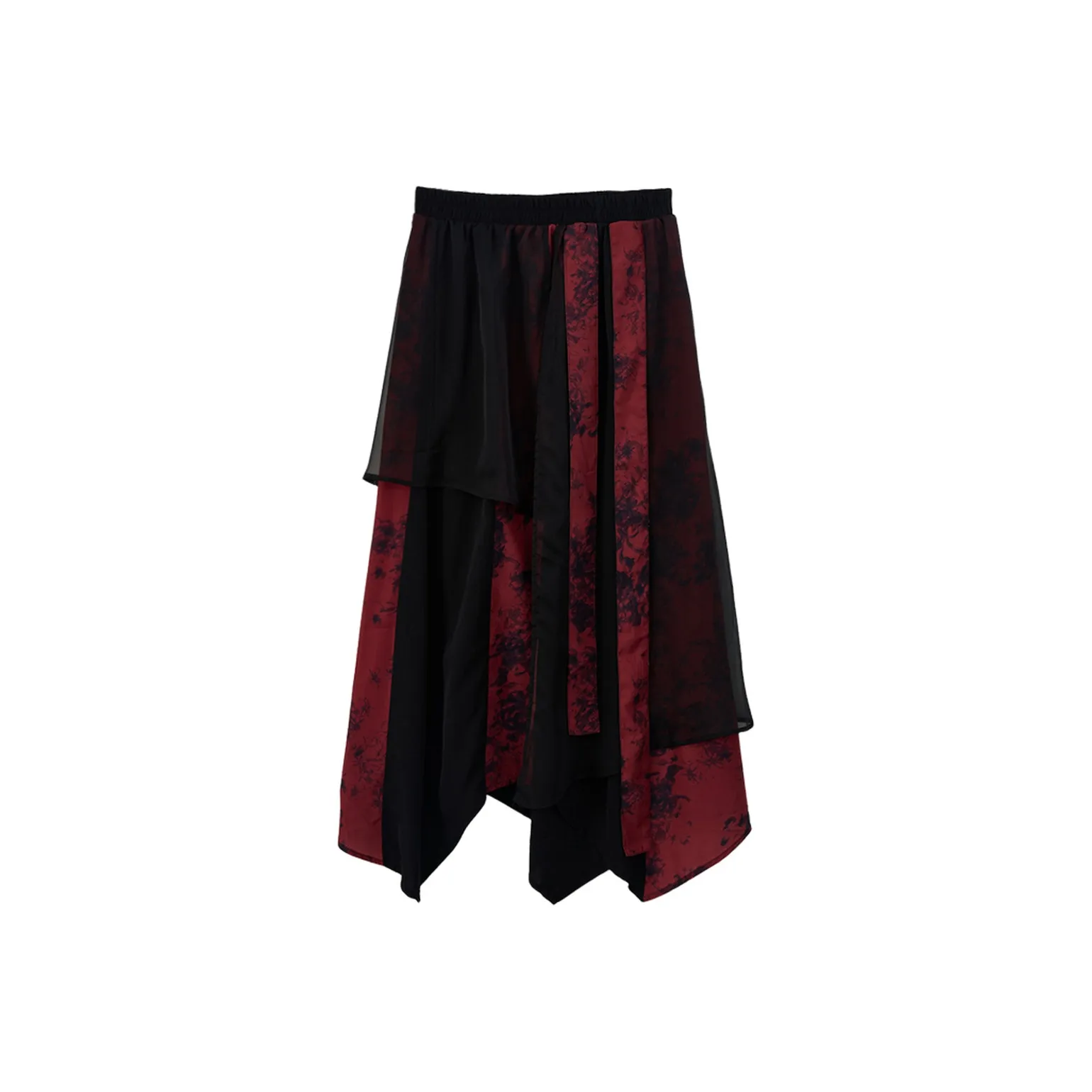 SETIROM Повседневный Длинный Юбка Женская Темно-Красная