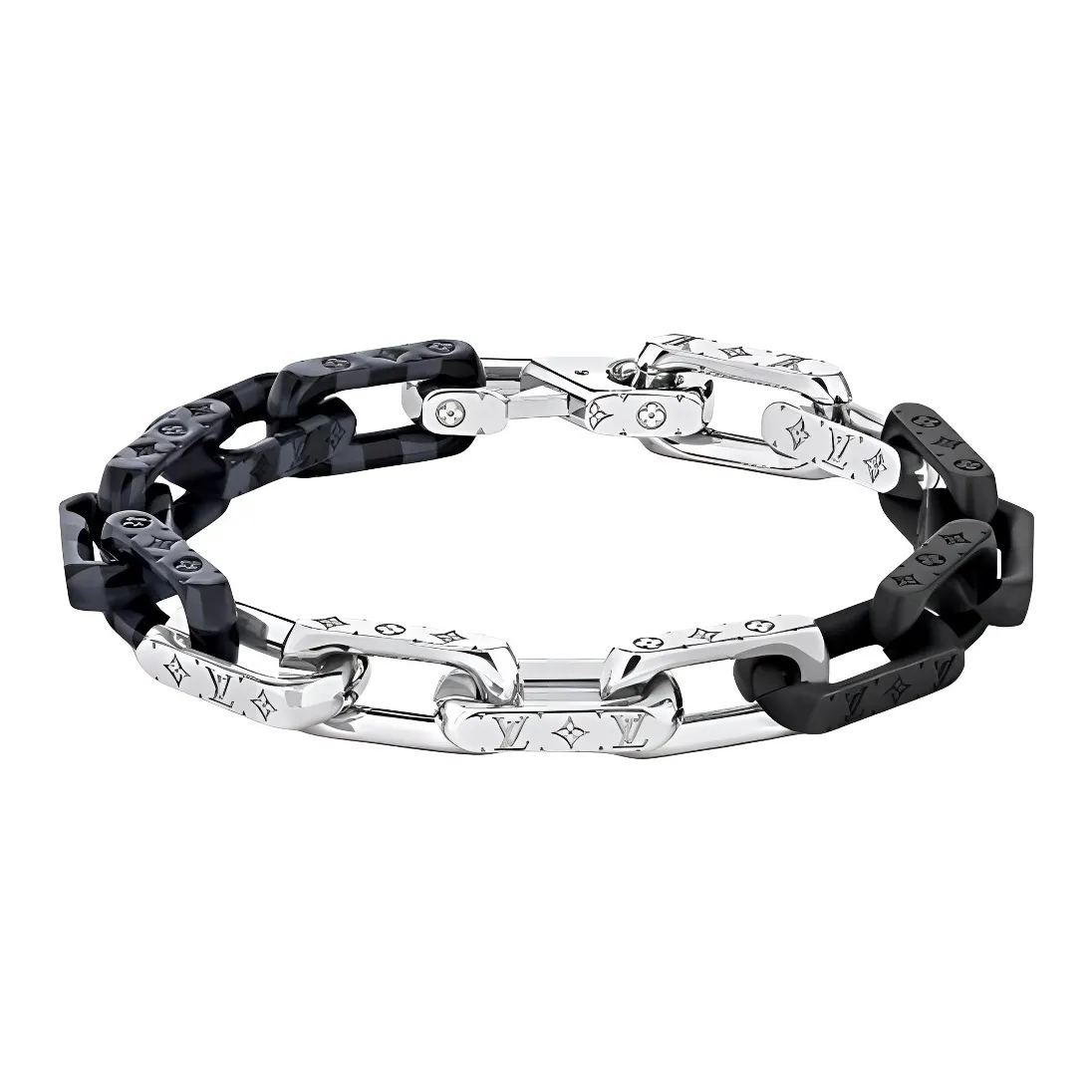 LOUIS VUITTON Damier Chain Bracelet Graphite