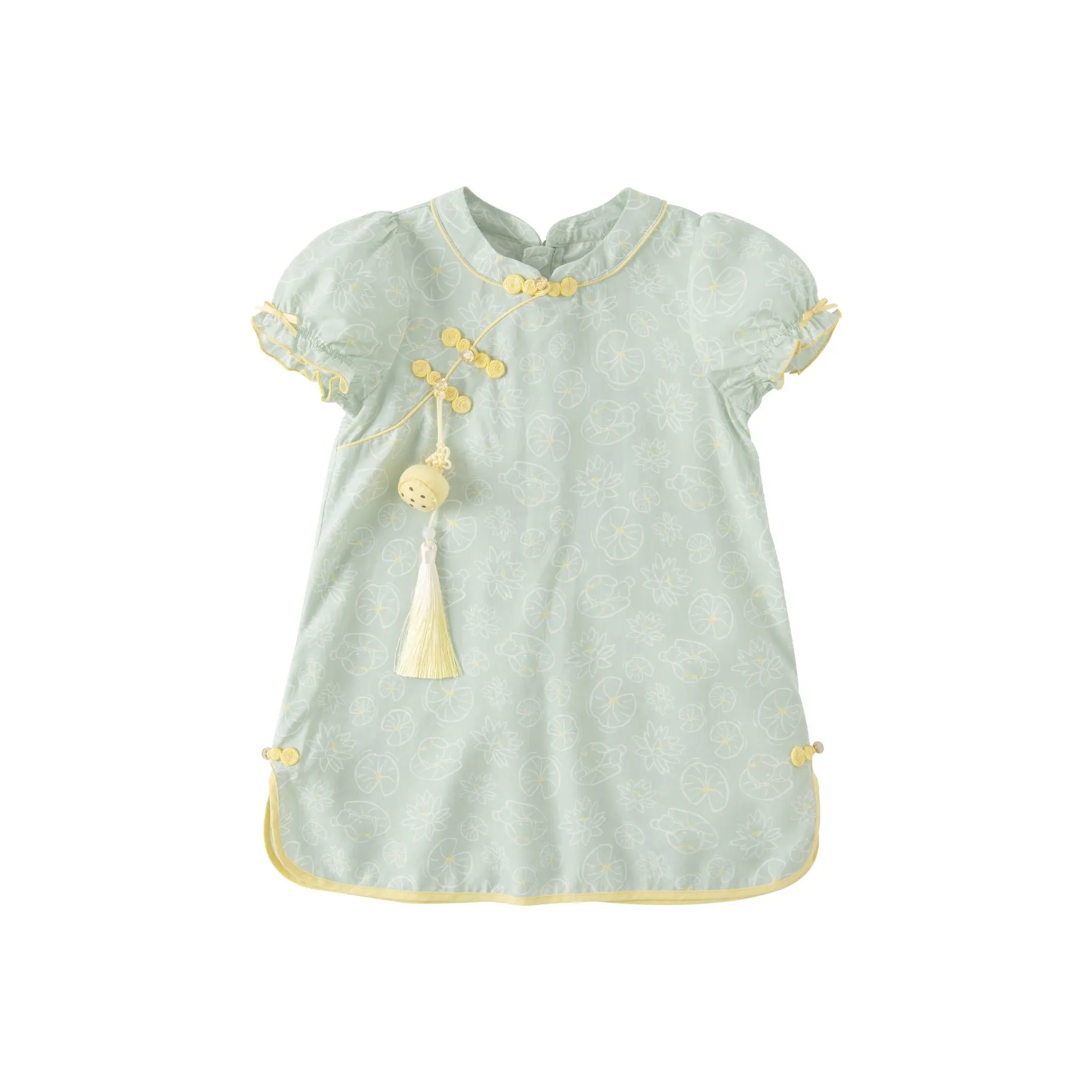 DAVE BELLA Платье Китайская традиционная одежда серия Лотос С принтом Детский