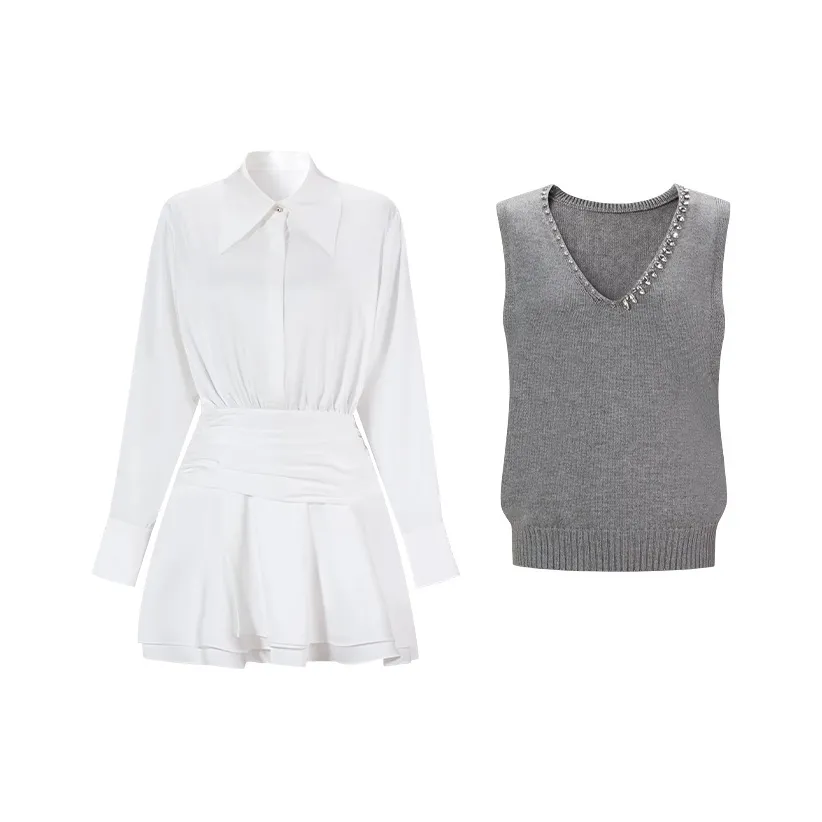 CHICHY CHICHY Size Sister Series Комплект с юбкой Женские Бежево-синий Праздника