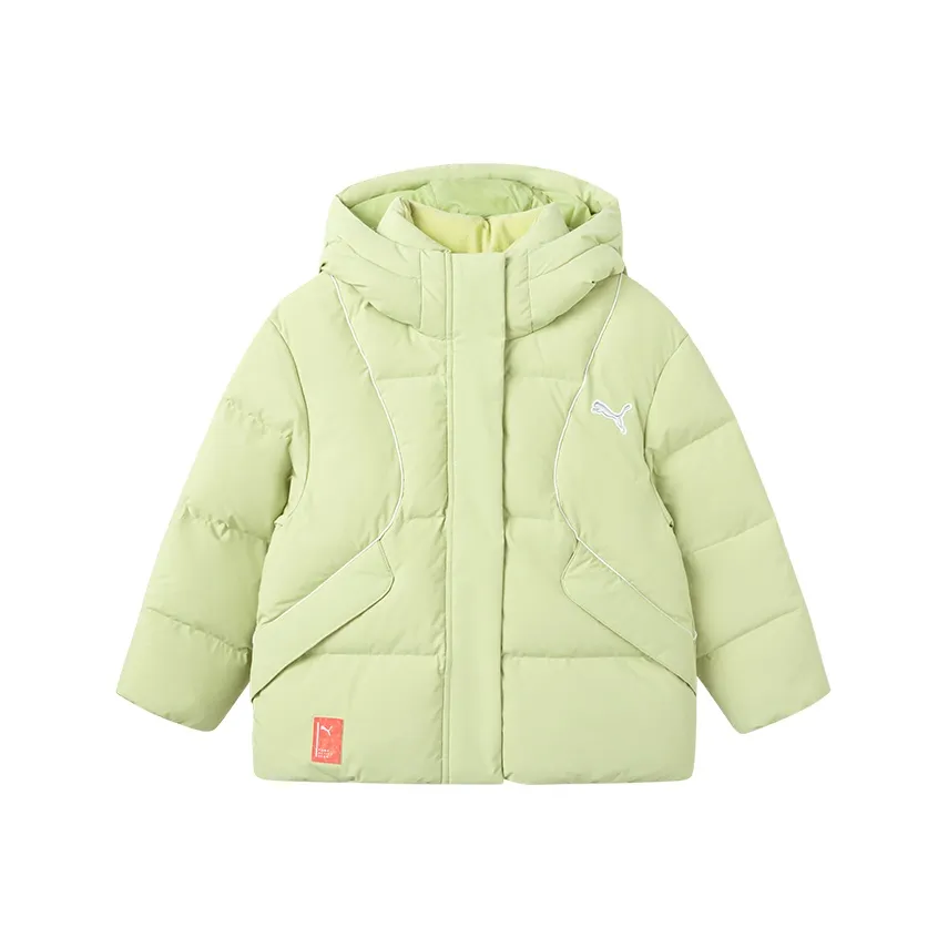 PUMA Пуховики и жилеты Лайм Зеленый Подростки