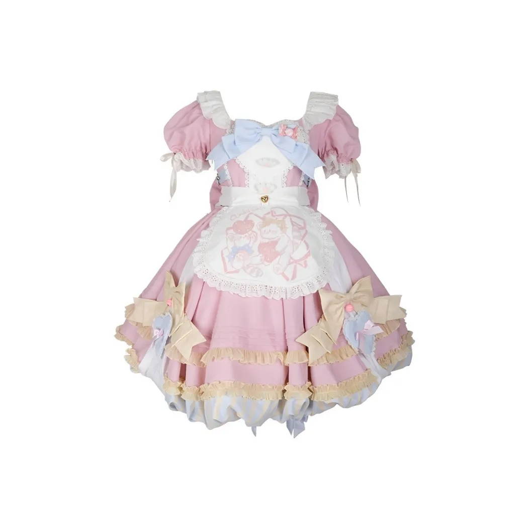 Leopard Kitten Лолита-стиль Женские Розовый