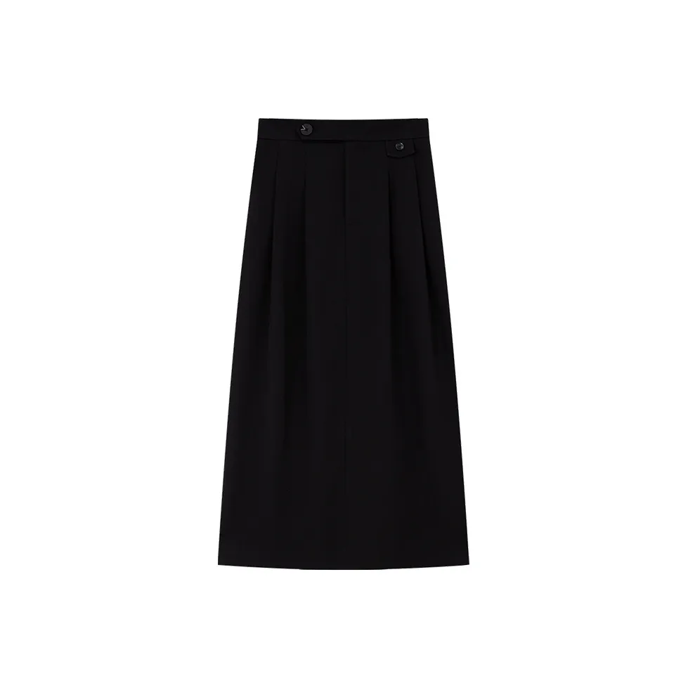 VIMLY Повседневный Длинный Юбка Женские Interstellar Черный