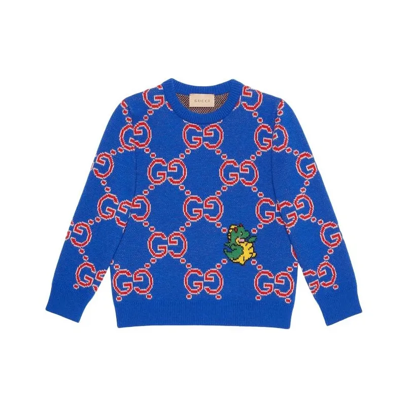 GUCCI Свитер Chinese New Year SS24 Синий Детский