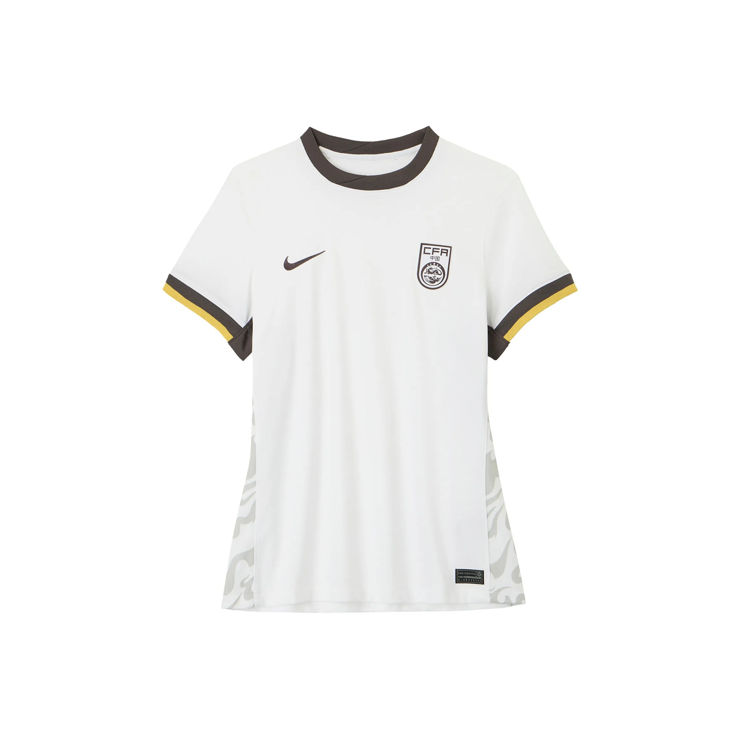 Nike Dri Fit Dri Fit Футбол Джерси Женская Белая Средне-Серый