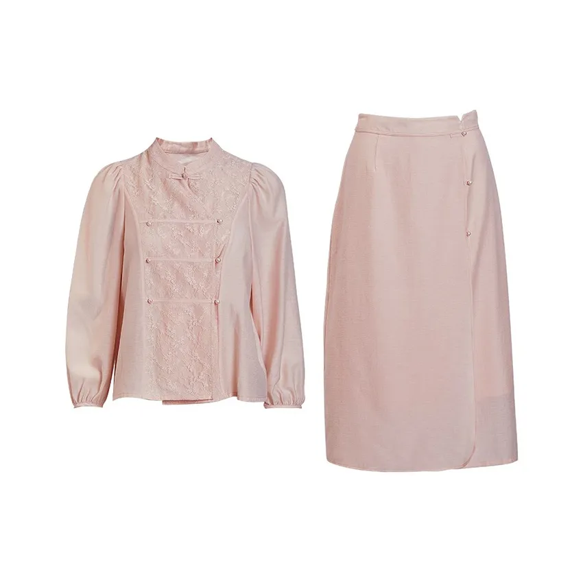 HDFULERN Skirt Set Women's Pink Orange