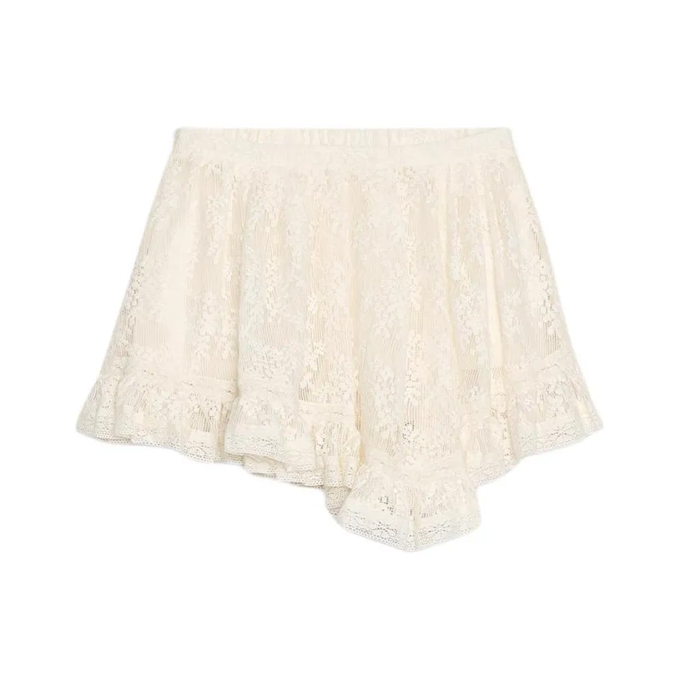 ZARA Casual Short Skirts Women's Raw White