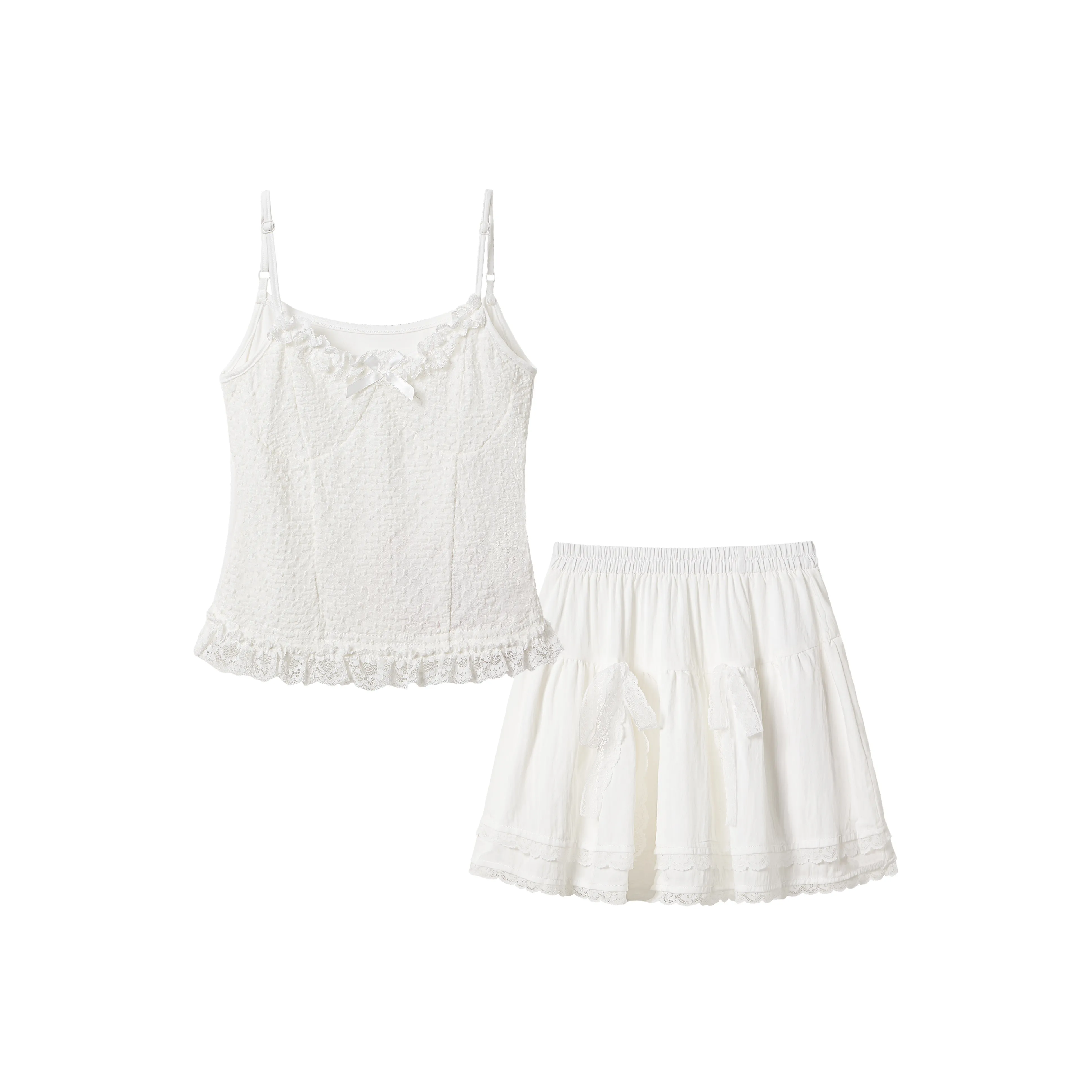 FABRIC PIG Комплект с юбкой Женская Белая