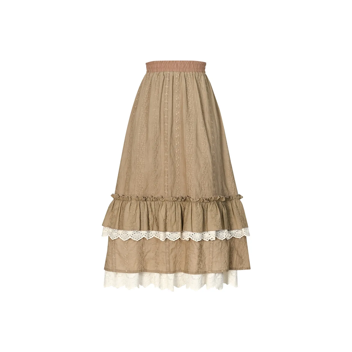 SNBL Повседневный Длинный Юбка Женские Коричневый