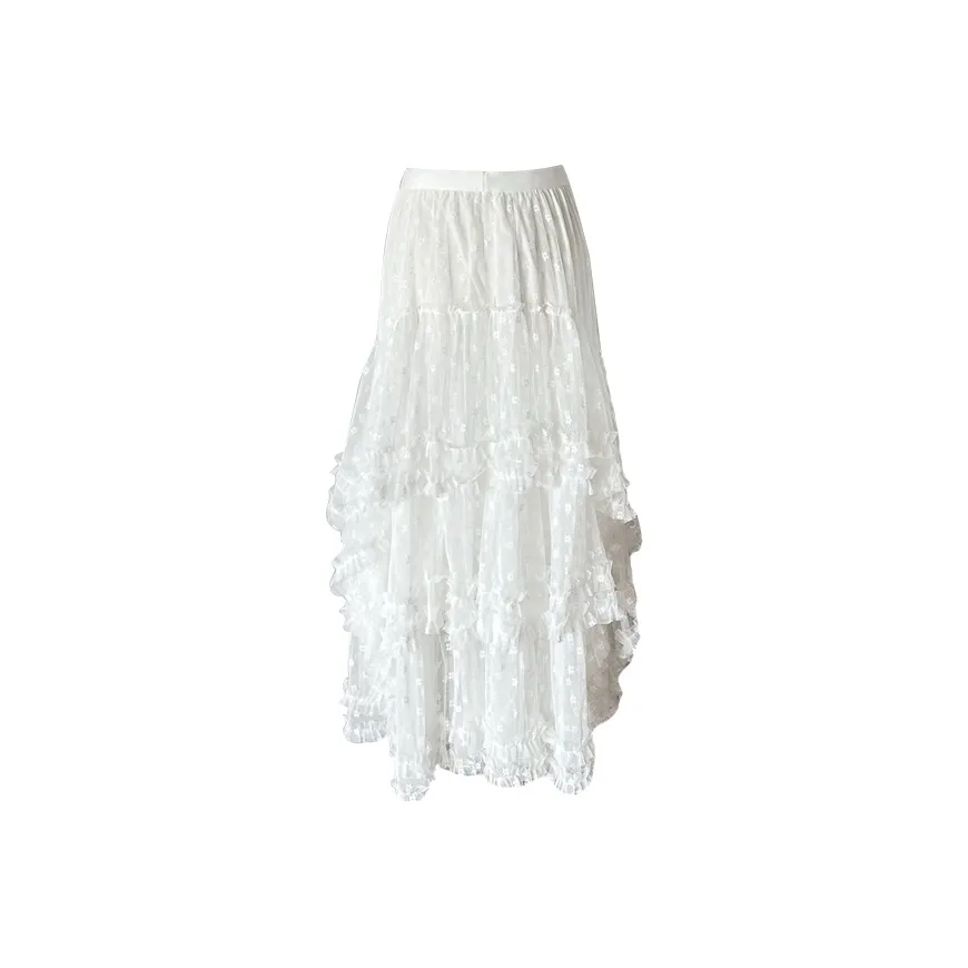 TURN UP Повседневный Длинный Юбка Женская Белая