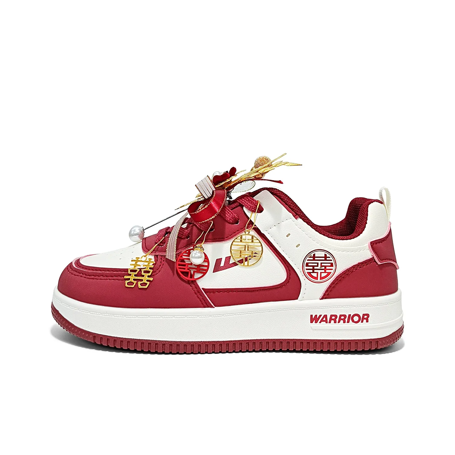 Warrior Slip-Resistant Дышащий Легкий Низкий Топ Casual Унисекс Бордовый