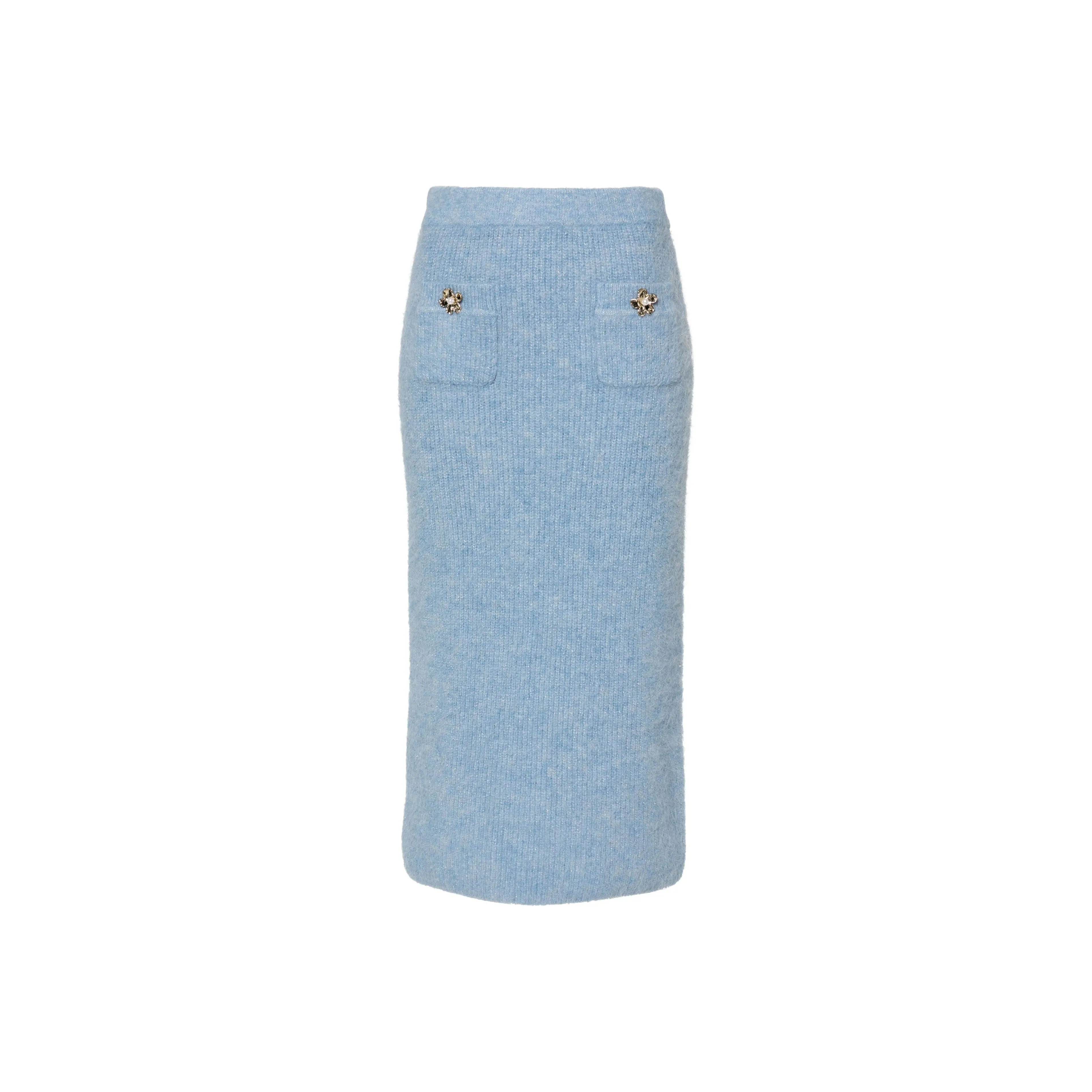 Self portrait Soft Knit Midi Skirt