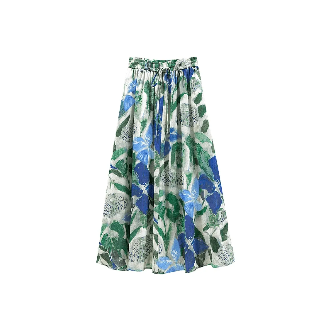Cypress House Повседневный Длинный Юбка Женская Сине-Зеленая Цветочная