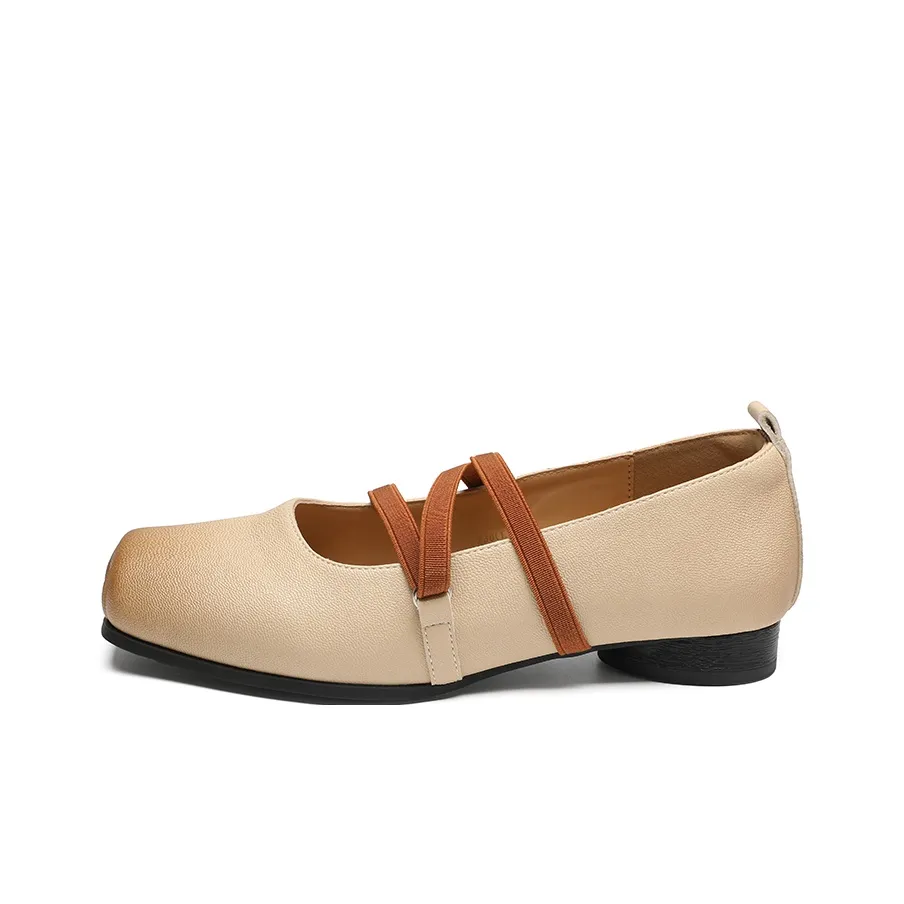 ZHR Tipsy Ballet Квадратный каблук Туфли Мэри Джейн Женские