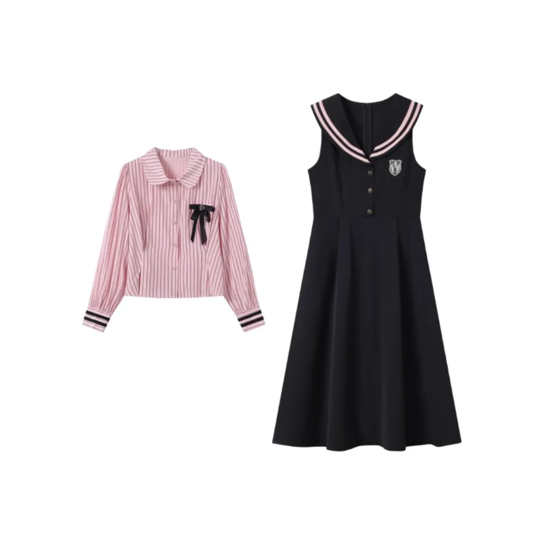 GULIANFEI Комплект с юбкой Женские Розовый Черный