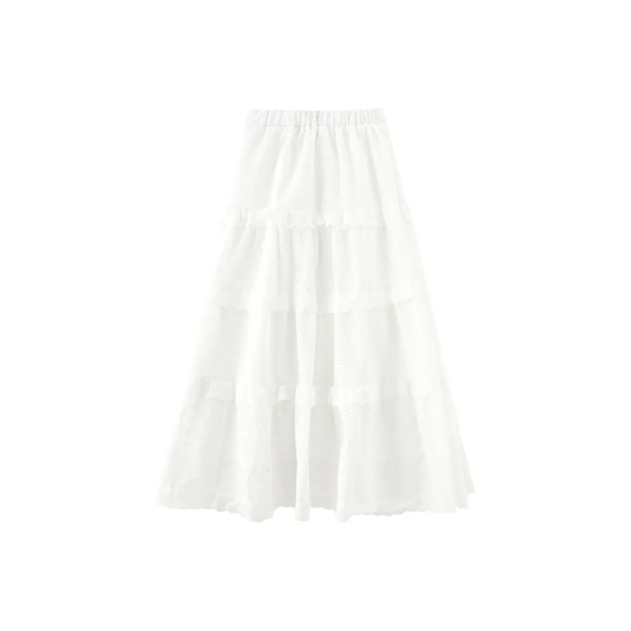 SRCG Белая Женская Повседневная Длинная Юбка