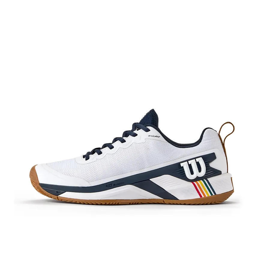 Wilson RUSH PRO 4.5 Abrasion Resistant Coverage Support Low Top Tennis Shoes Men's White