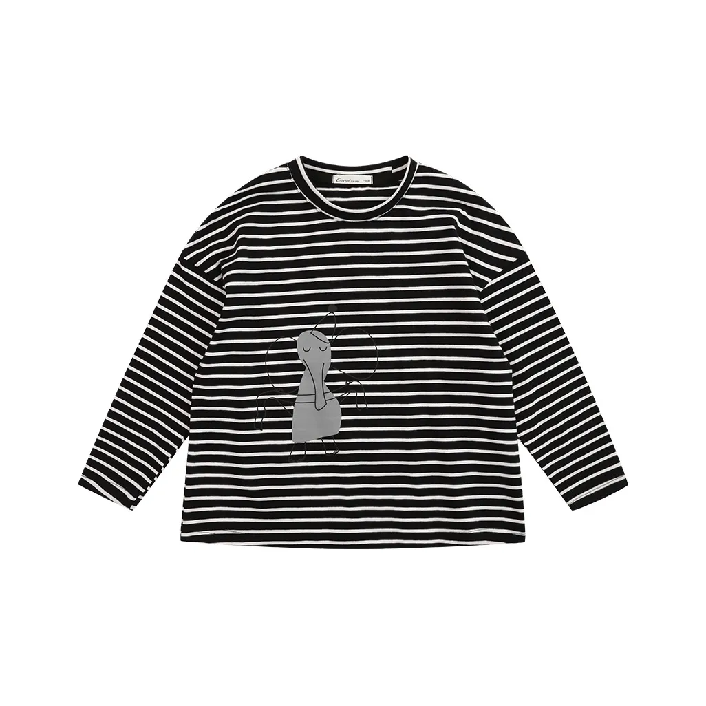 Pure and Good T-Shirt Черно-белые полосы для детей 3-7 лет