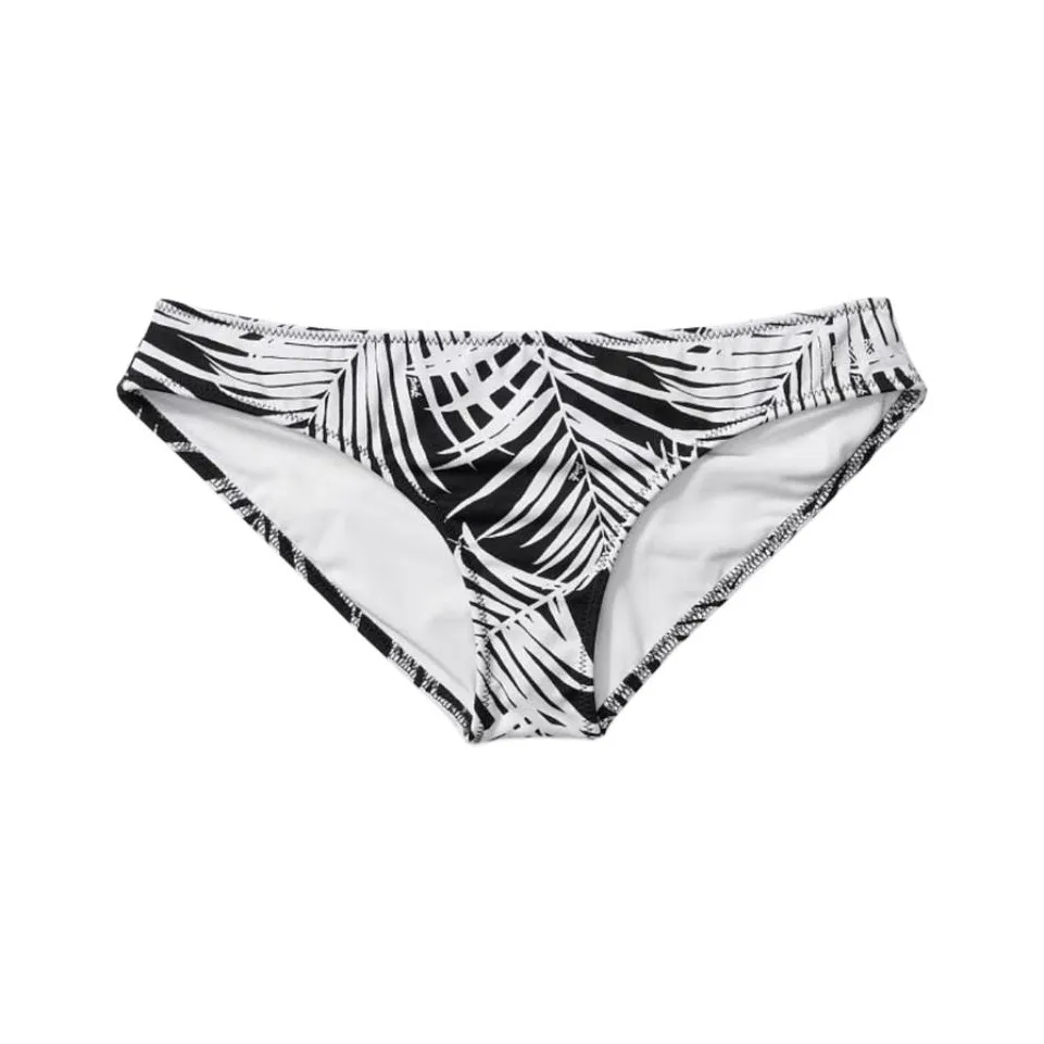 Victoria's Secret Swimming Shorts Women's Black And White Leaves