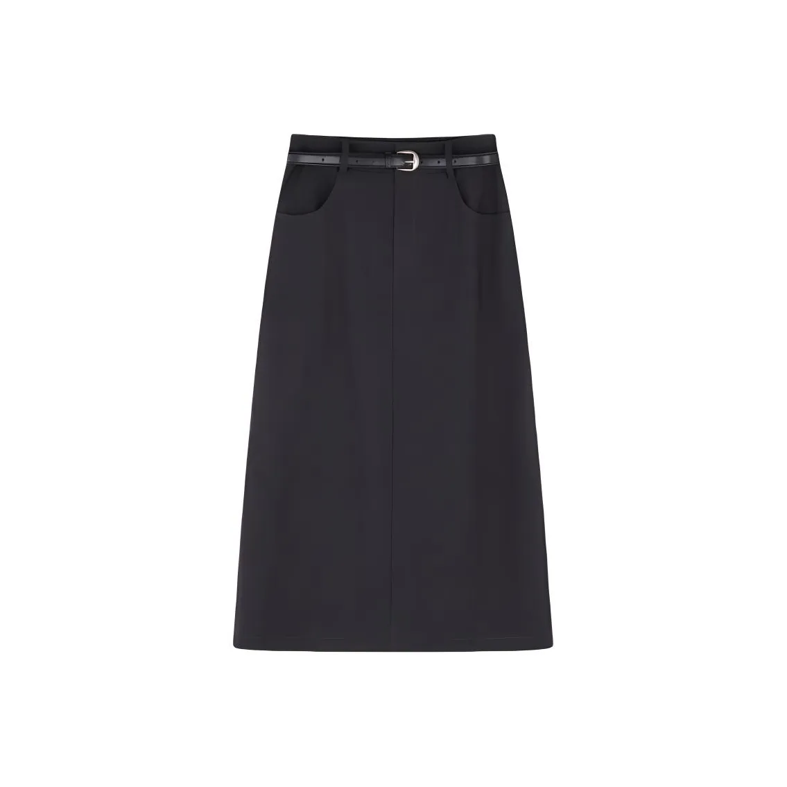 IHIMI Повседневный Длинный Юбка Женская Темно-Серый