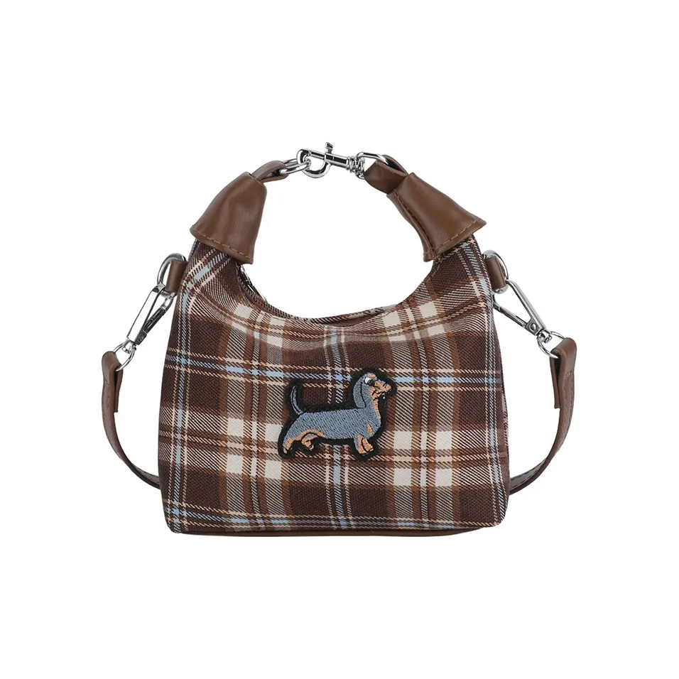 WXRX Композитная ткань плечо сумка сумка женская коричневый синий