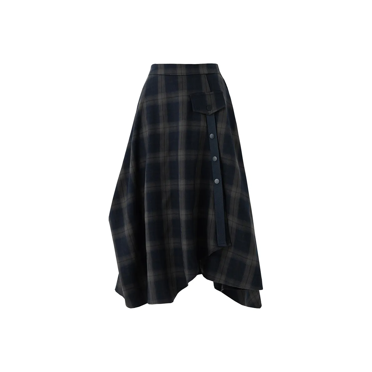 SOON FLOWER Повседневная длинная юбка женская темно-синяя