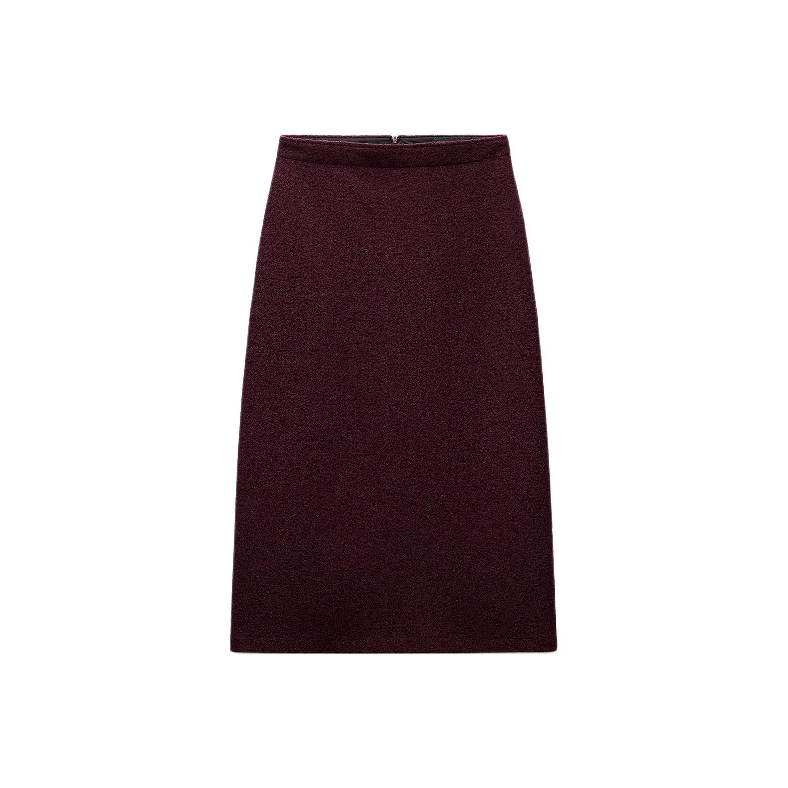 ZARA ZW Series Повседневный Длинный Юбка Женские Бордовый