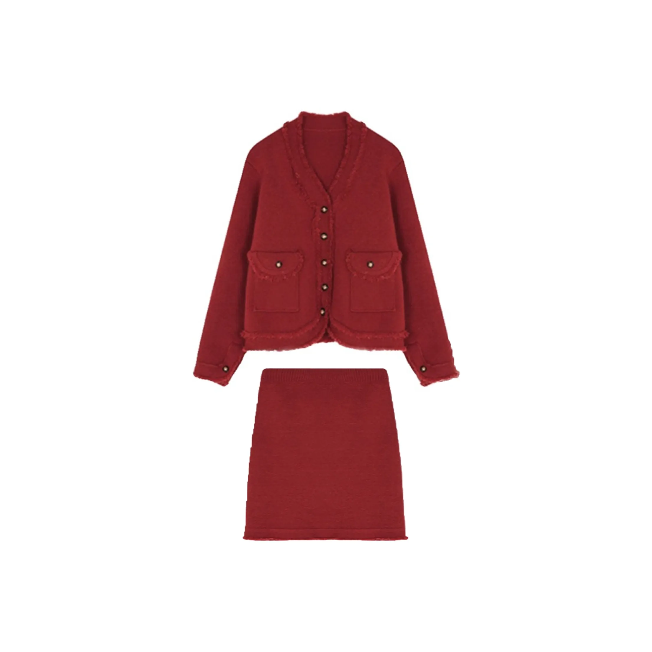 Wbwq Комплект с юбкой Женские Бордовый