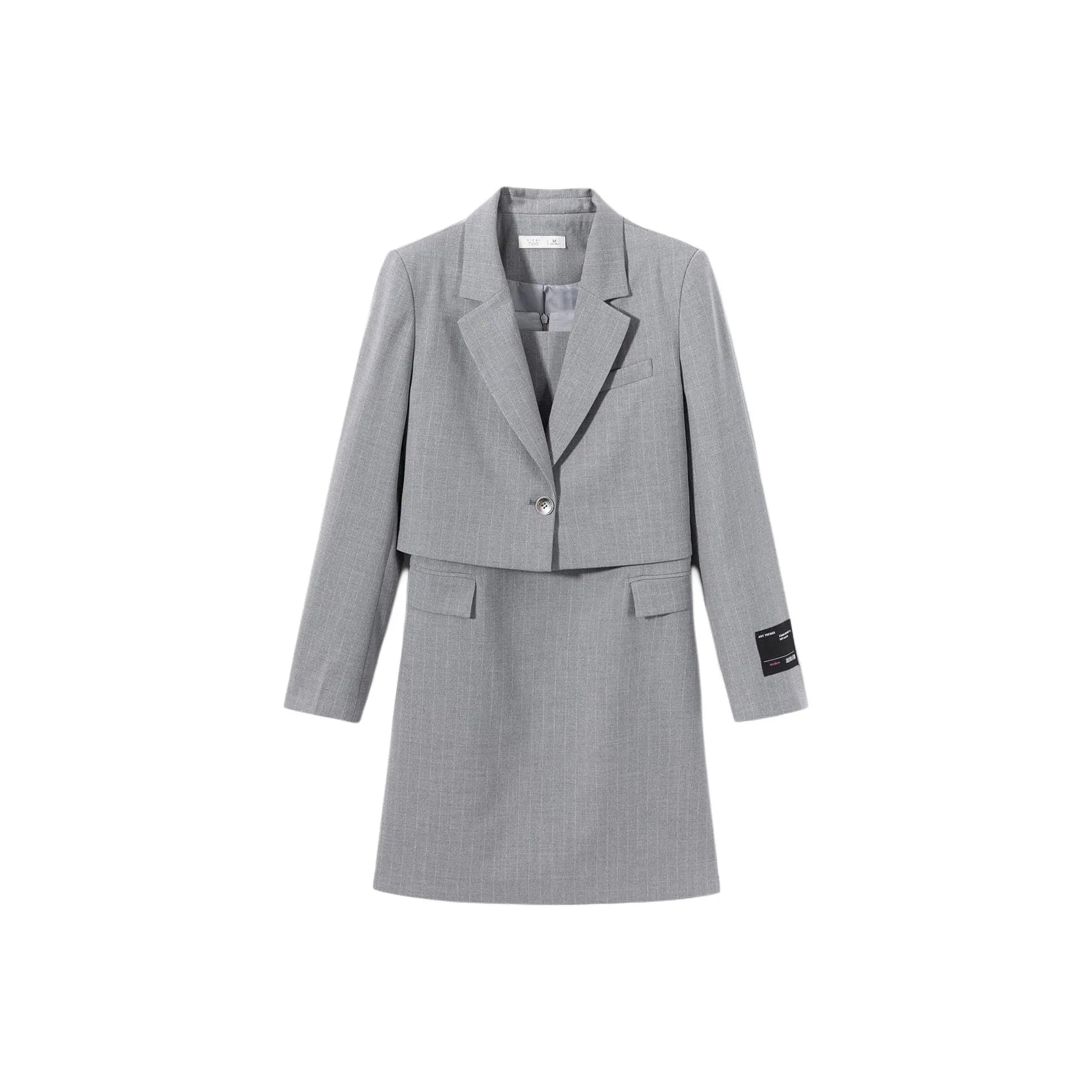 EICHITOO Skirt Set Women's Light Gray Stripes