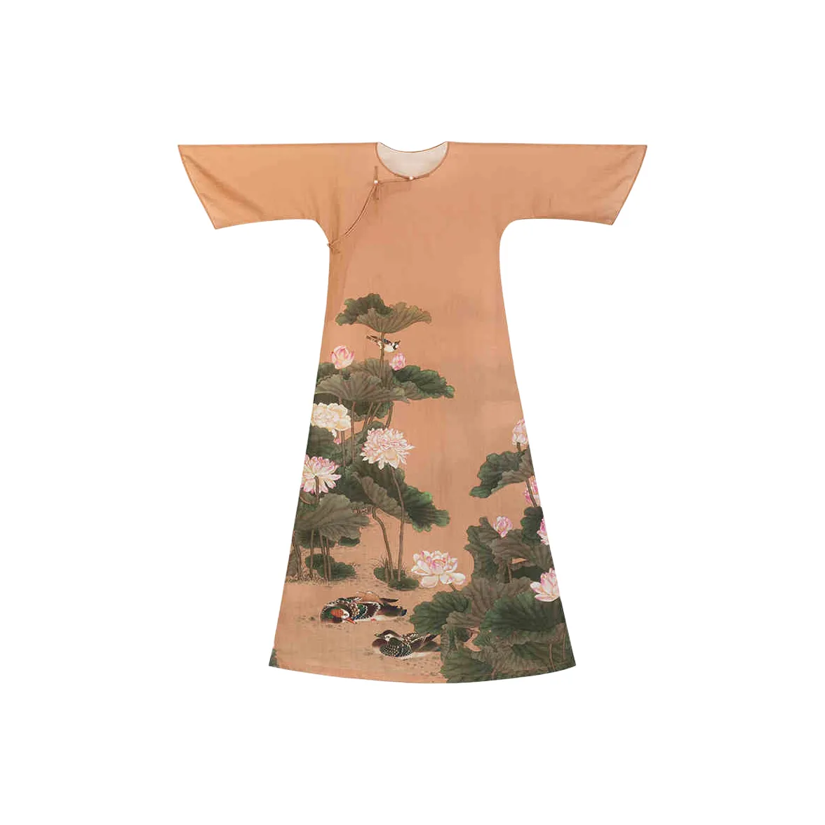 YICHENGFENGXU Чунсам Женский Желтый Коричневый