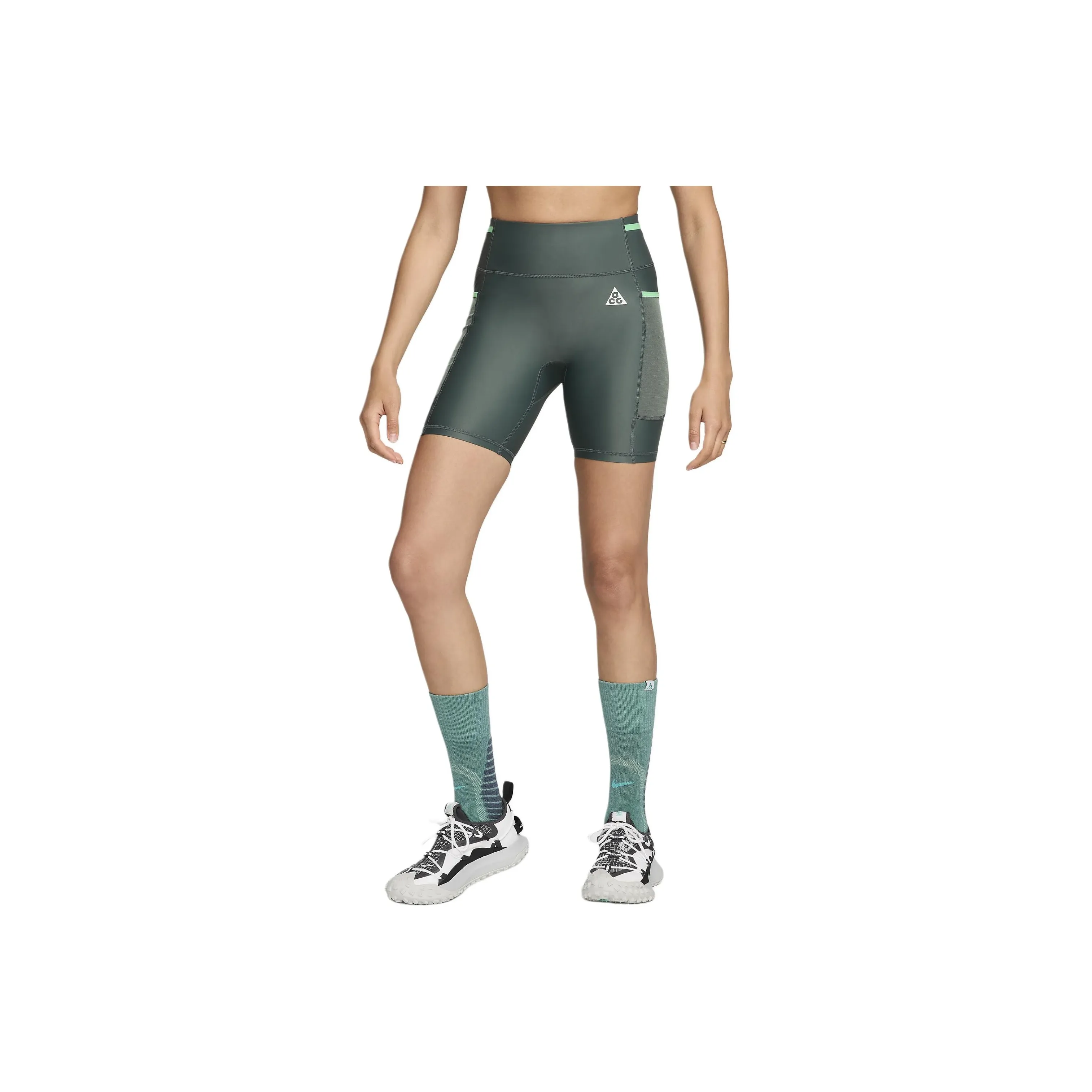 Nike Dri FIT ADV Cycling Pants Women's Vintage Green/Spring Green/Summit White