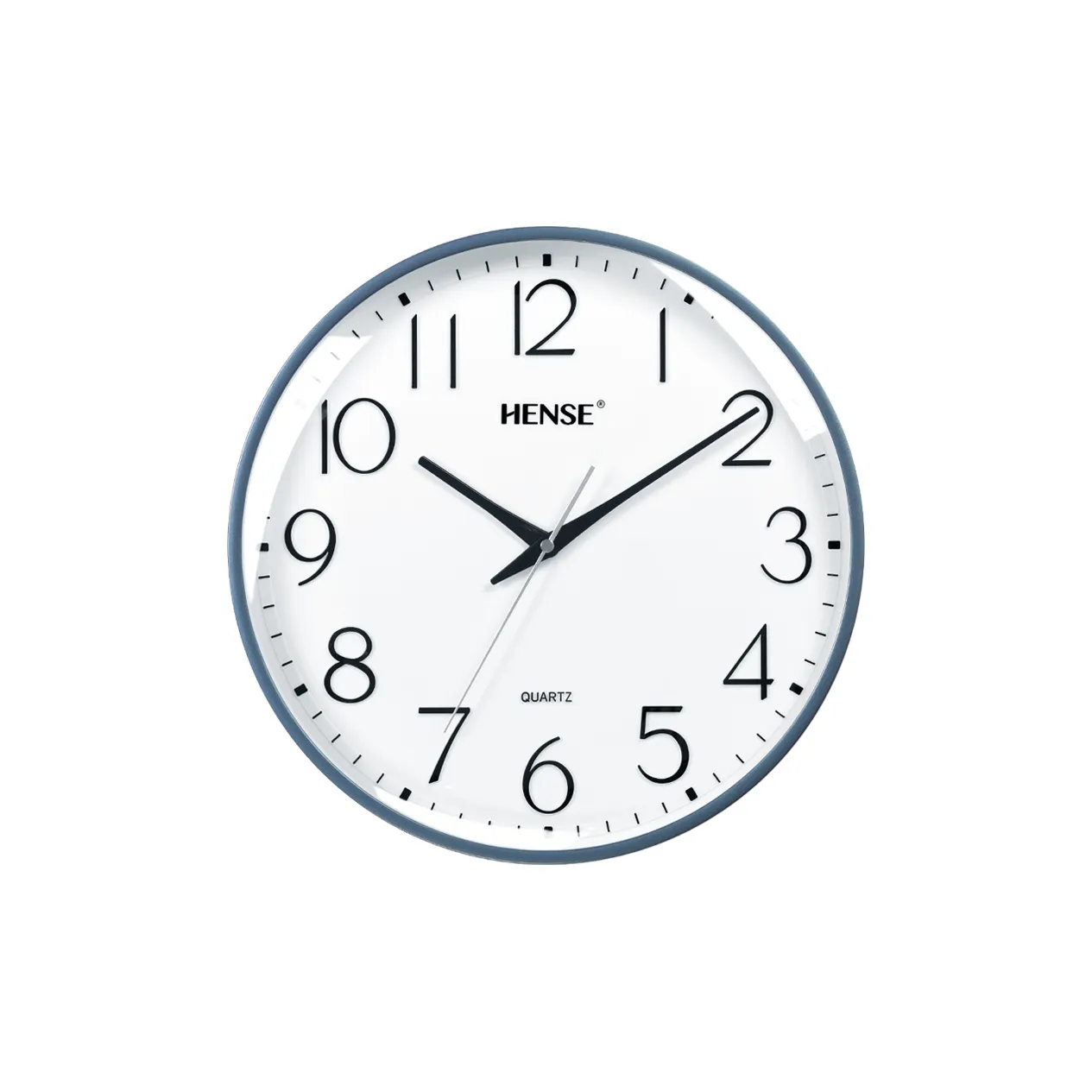 HENSE Кварцевый механизм пластиковый корпус стенные часы унисекс белый циферблат модель HW8332