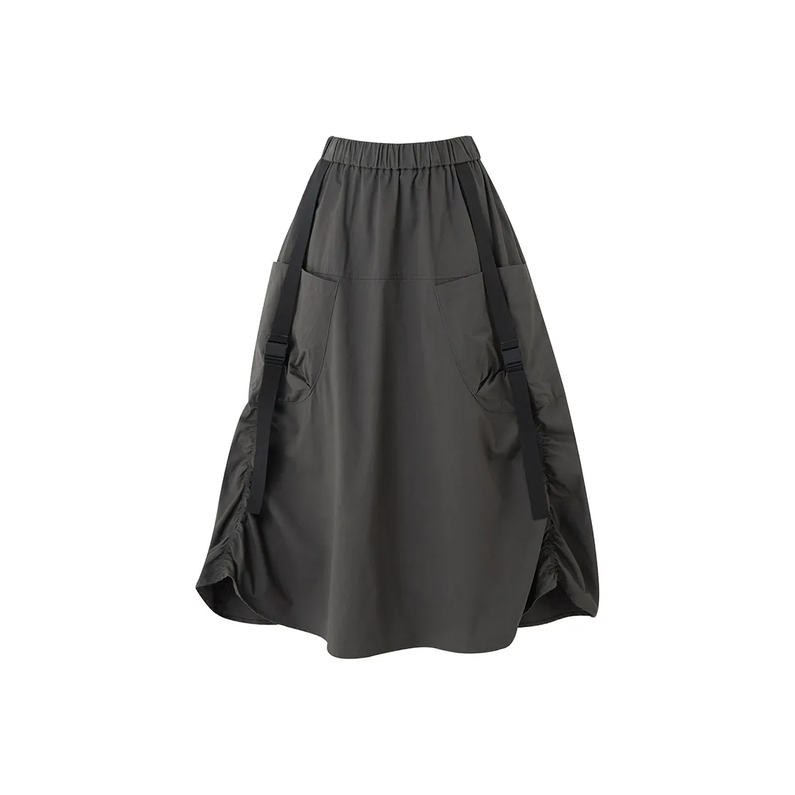 SOON FLOWER Повседневная длинная юбка женская серая