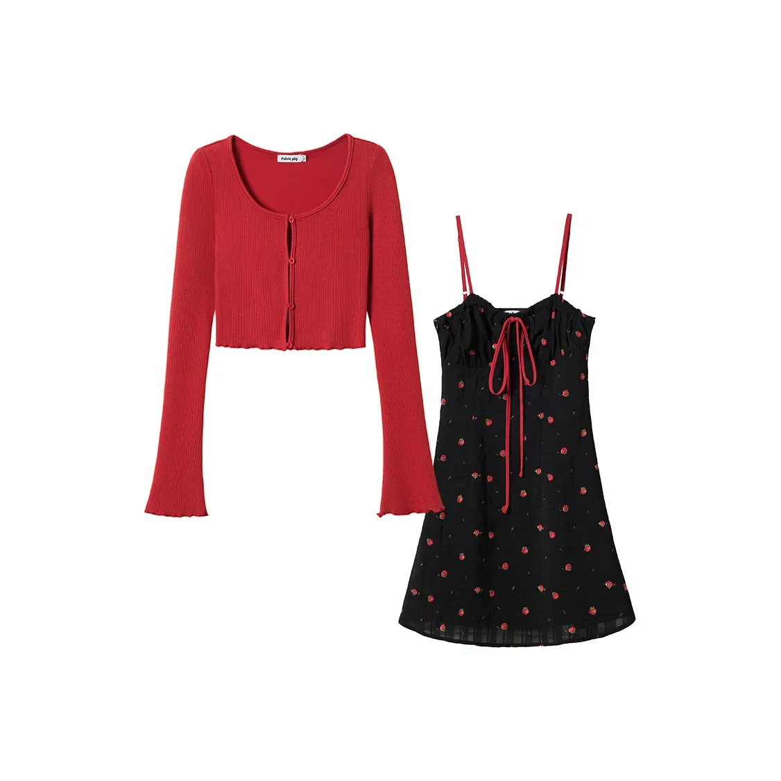 FABRIC PIG Комплект с юбкой Женская Черная