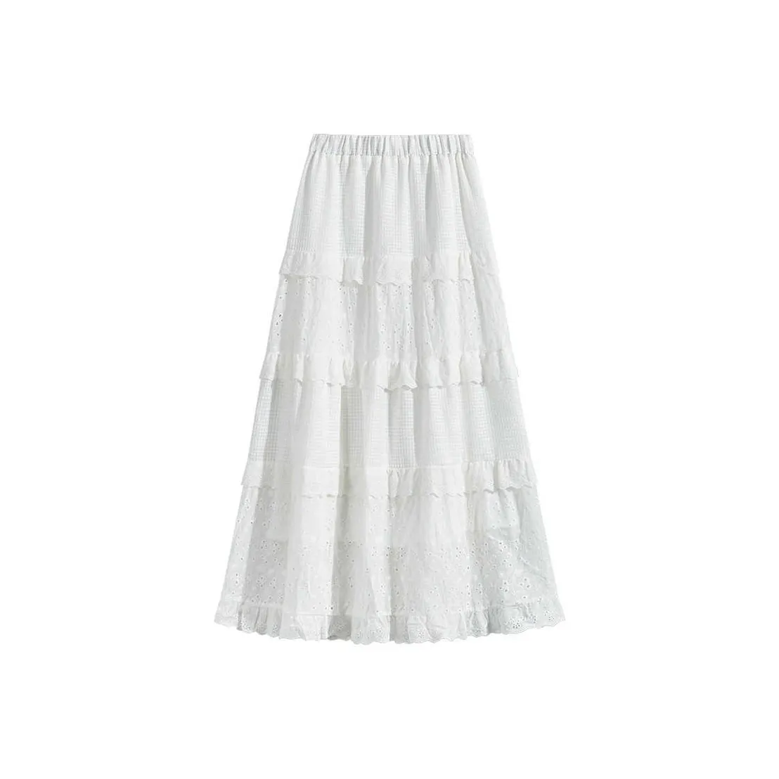FOREVER 21 Casual Long Skirt Women's White