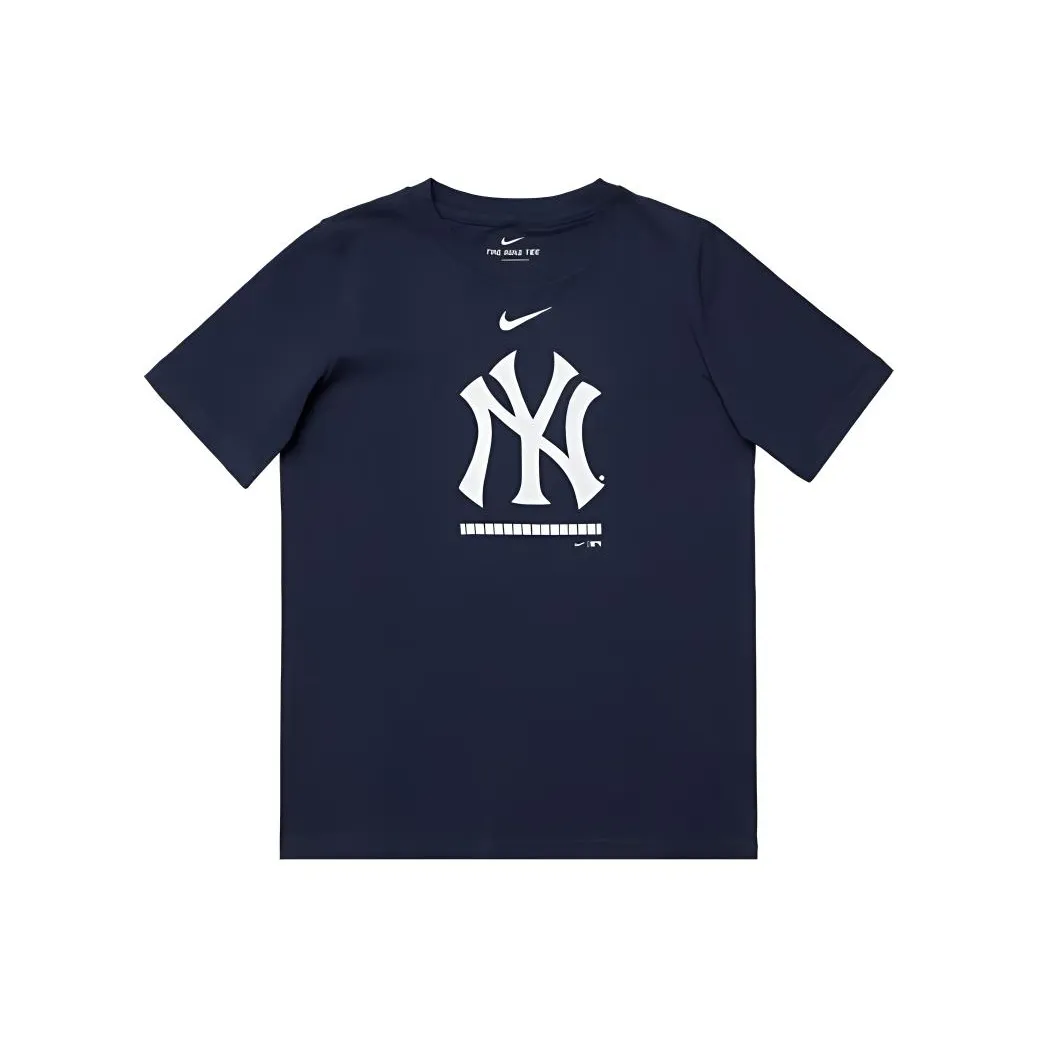Nike x MLB Base Logo Нью-Йорк Янкис T-рубашка синяя детская