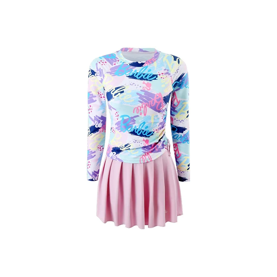 Барби Двухкомпонентный Купальник Женский Розовый