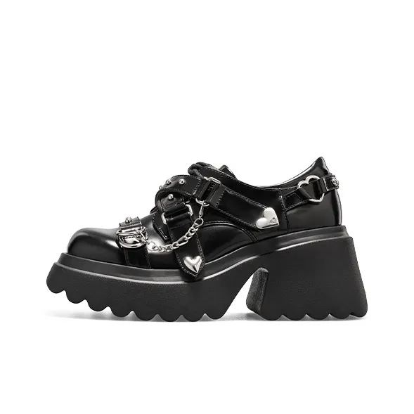 KNKW Грубый каблук Высокие каблуки 8 см Женские Черный