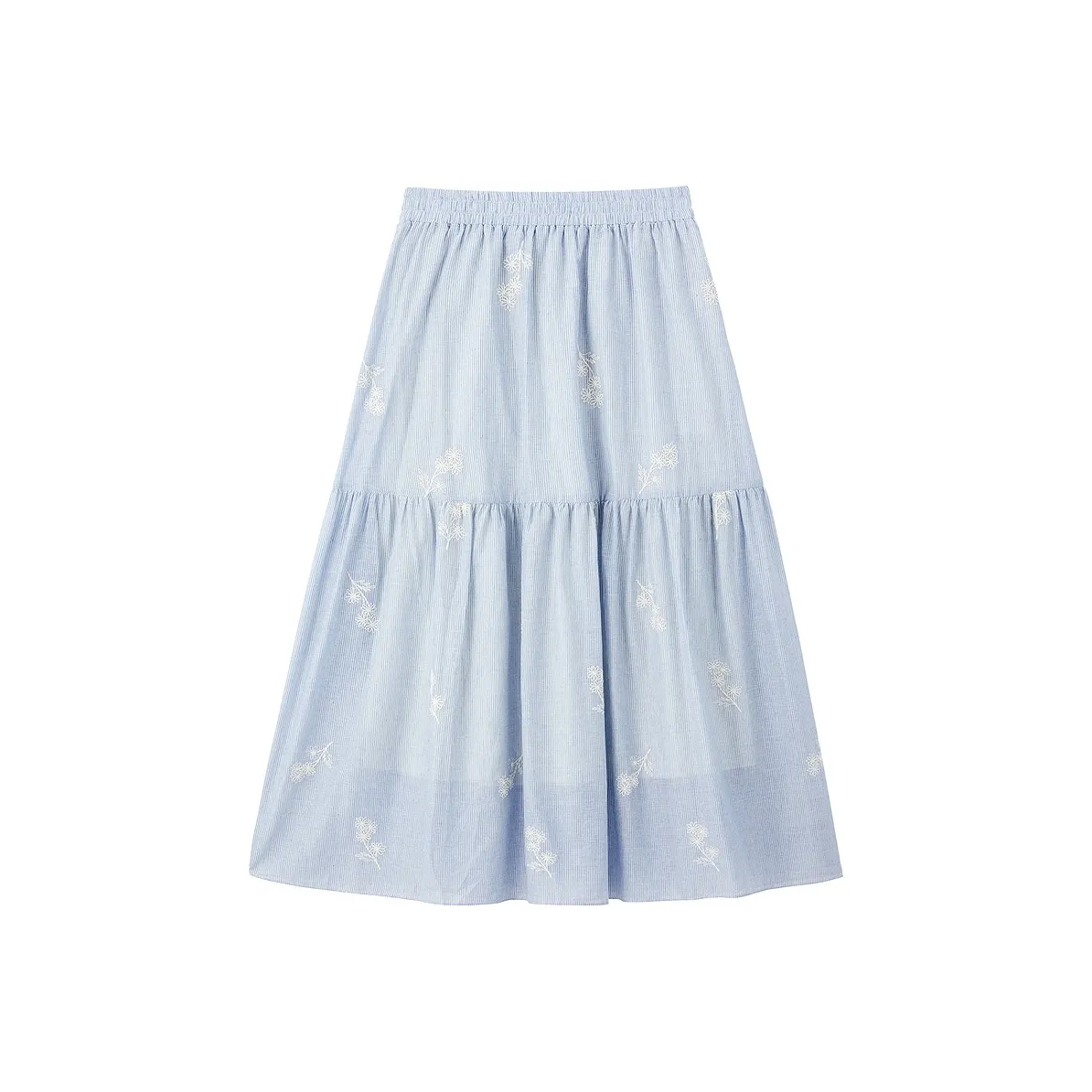 LEDIN Повседневный Длинный Юбка Женская Ледяной Залив Синий