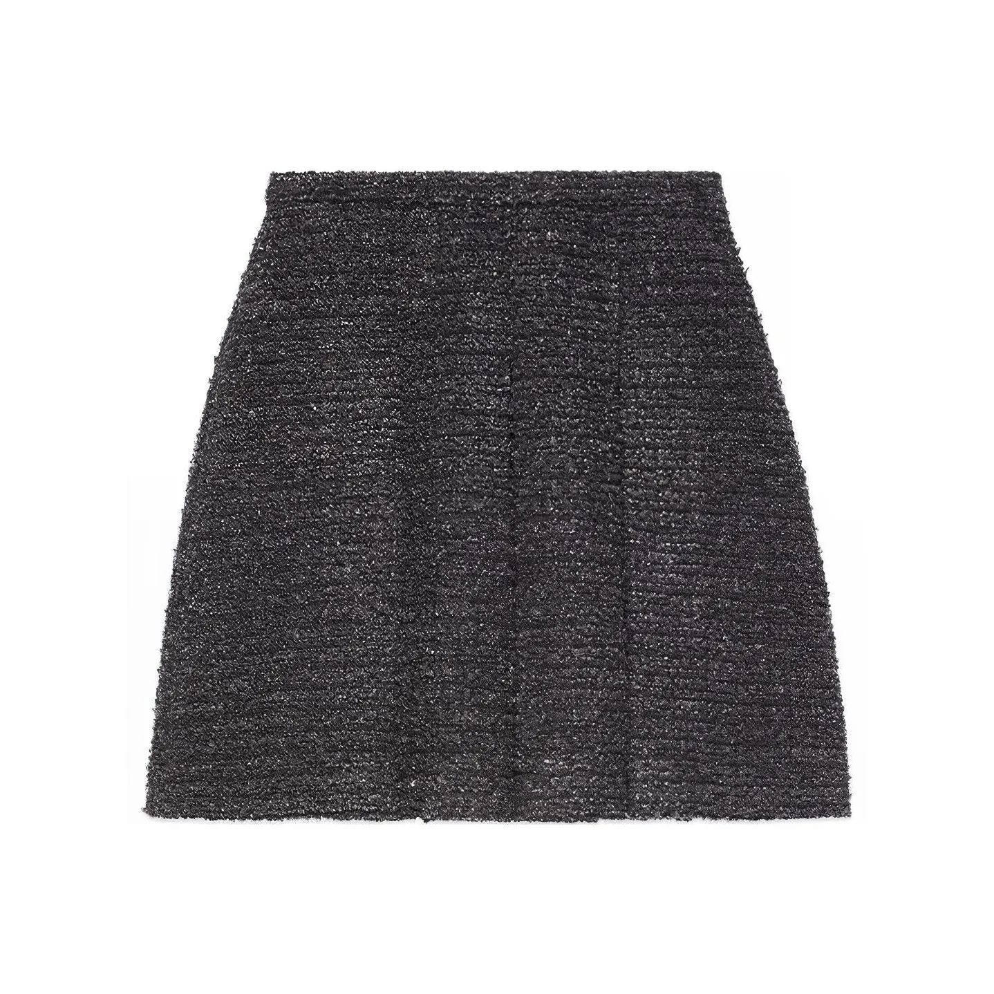 GUCCI Tweed Flared Mini Skirt Black