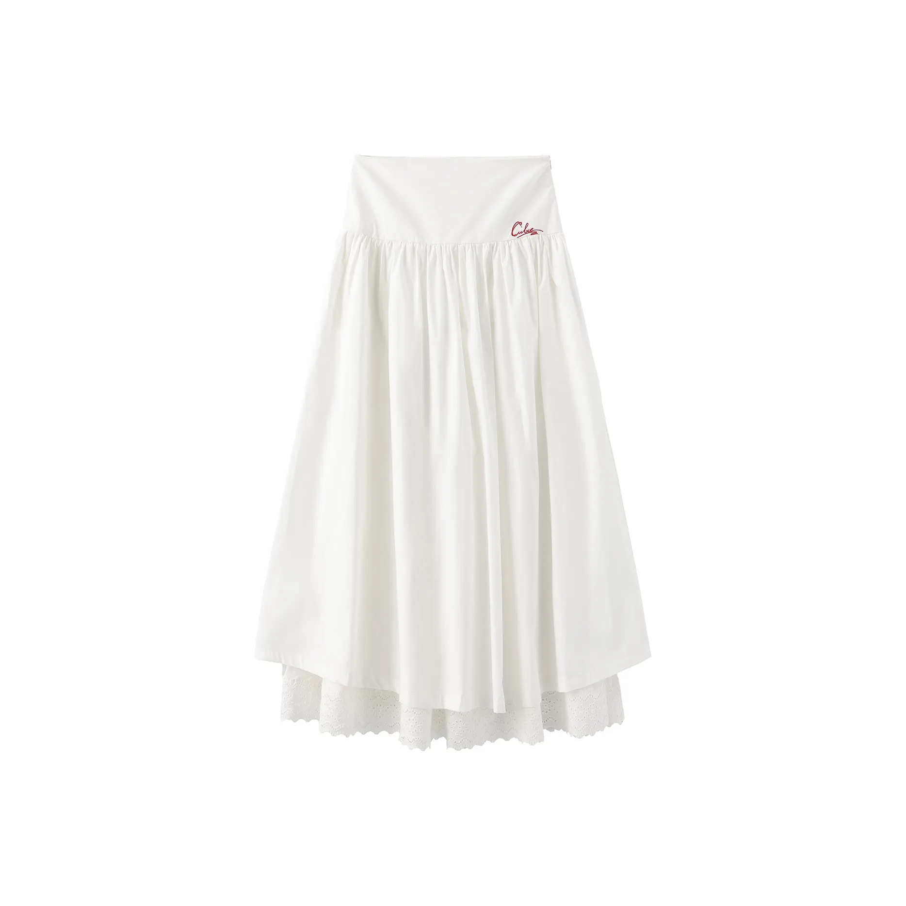 CUBIC Повседневный Длинный Юбка Женская Белая