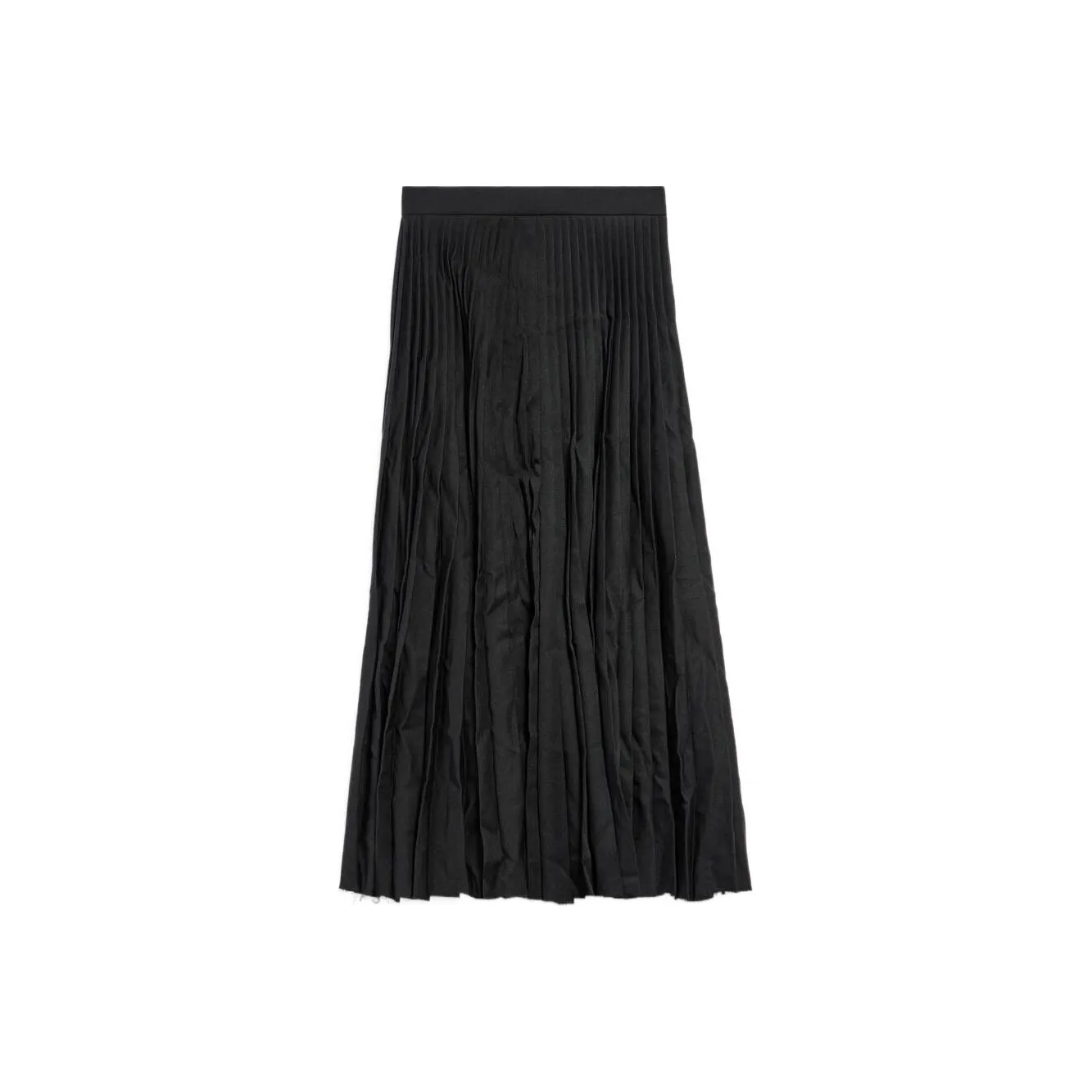Balenciaga Creased Pleated Midi Skirt