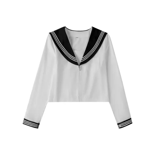 RIMUXINGHE Белый THREE Strand Длинный Sleeved Женская Униформа