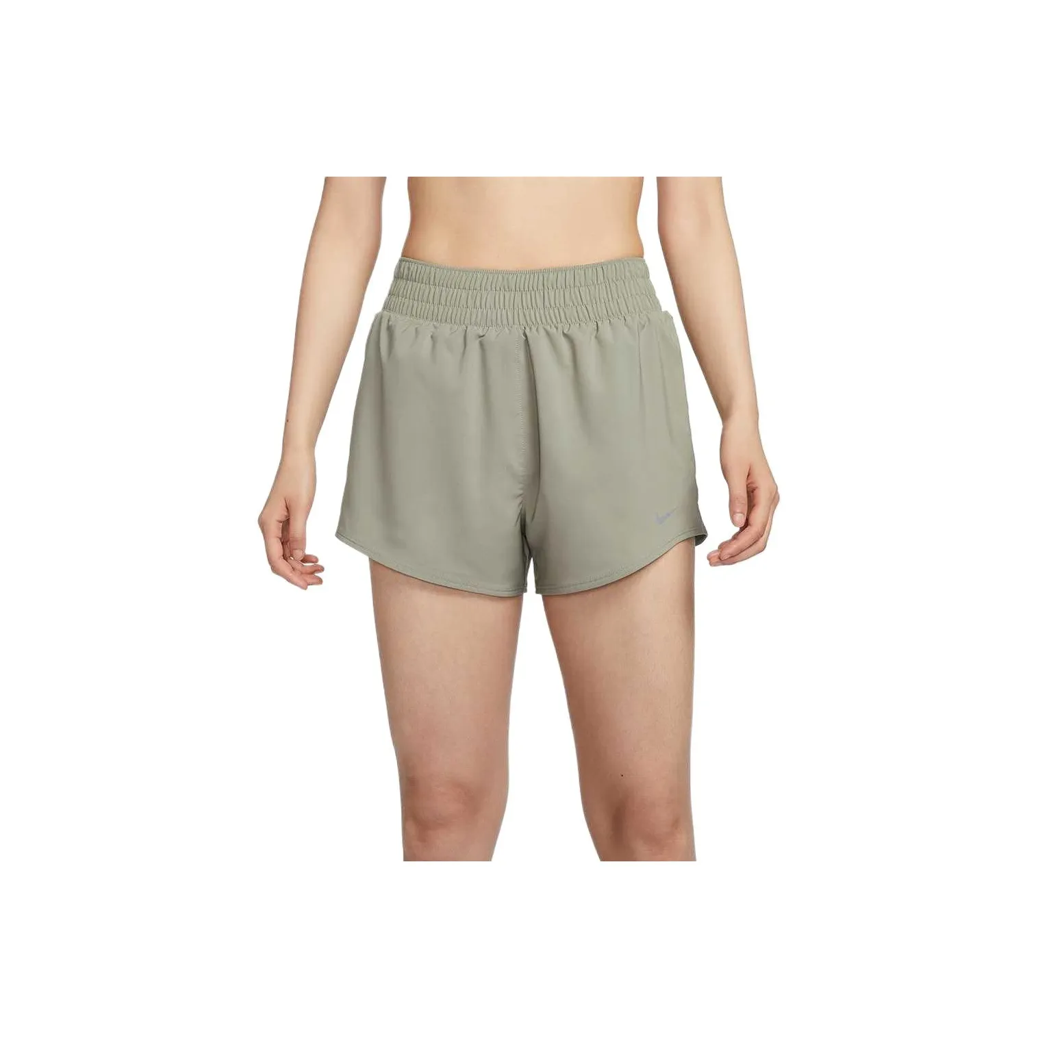 Nike AS W NK One DF HR 3IN Бразилия Короткие Спортивные Шорты Женские Зеленые