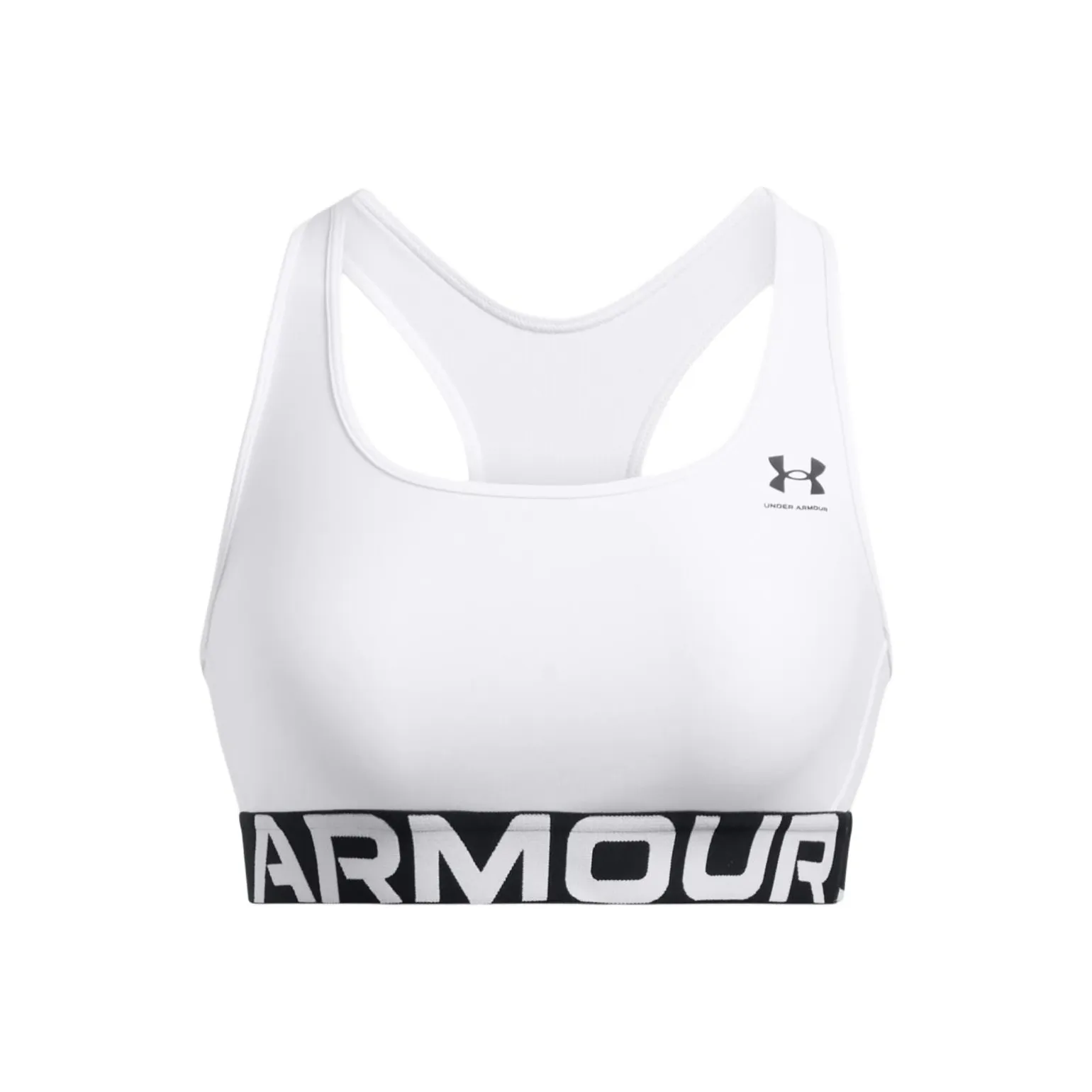 Under Armour HeatGearBranded Mid Sports Bra Sports Underwear Women's White