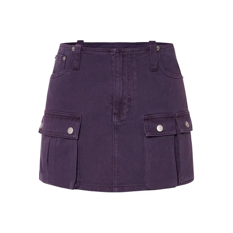 MOCO Джинсовые шорты Женские Фиолетовый таро