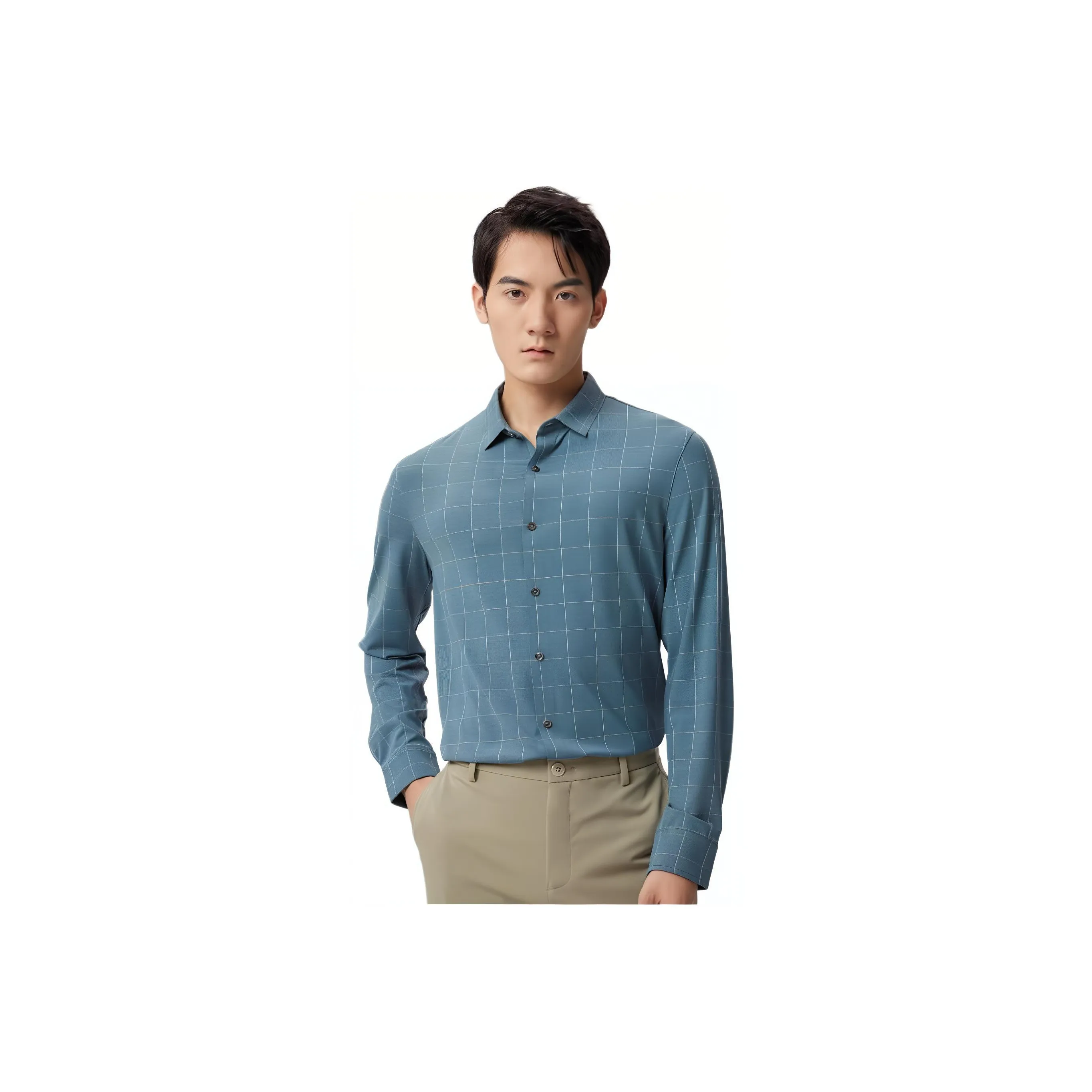 K BOXING Рубашка Мужская Коралловая Зеленая