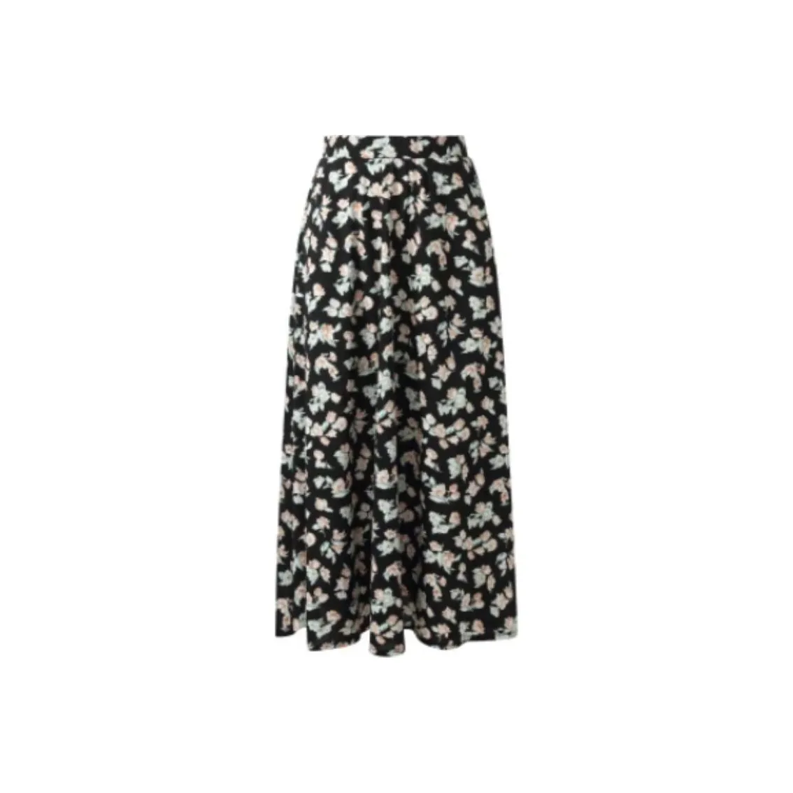 GOELIA Повседневный Длинный Юбка Женские Светло-розовый Гранатовый Черный с принтом