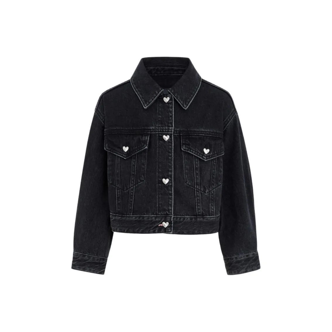 Little MO CO. Джинсовая куртка цвет черный детская